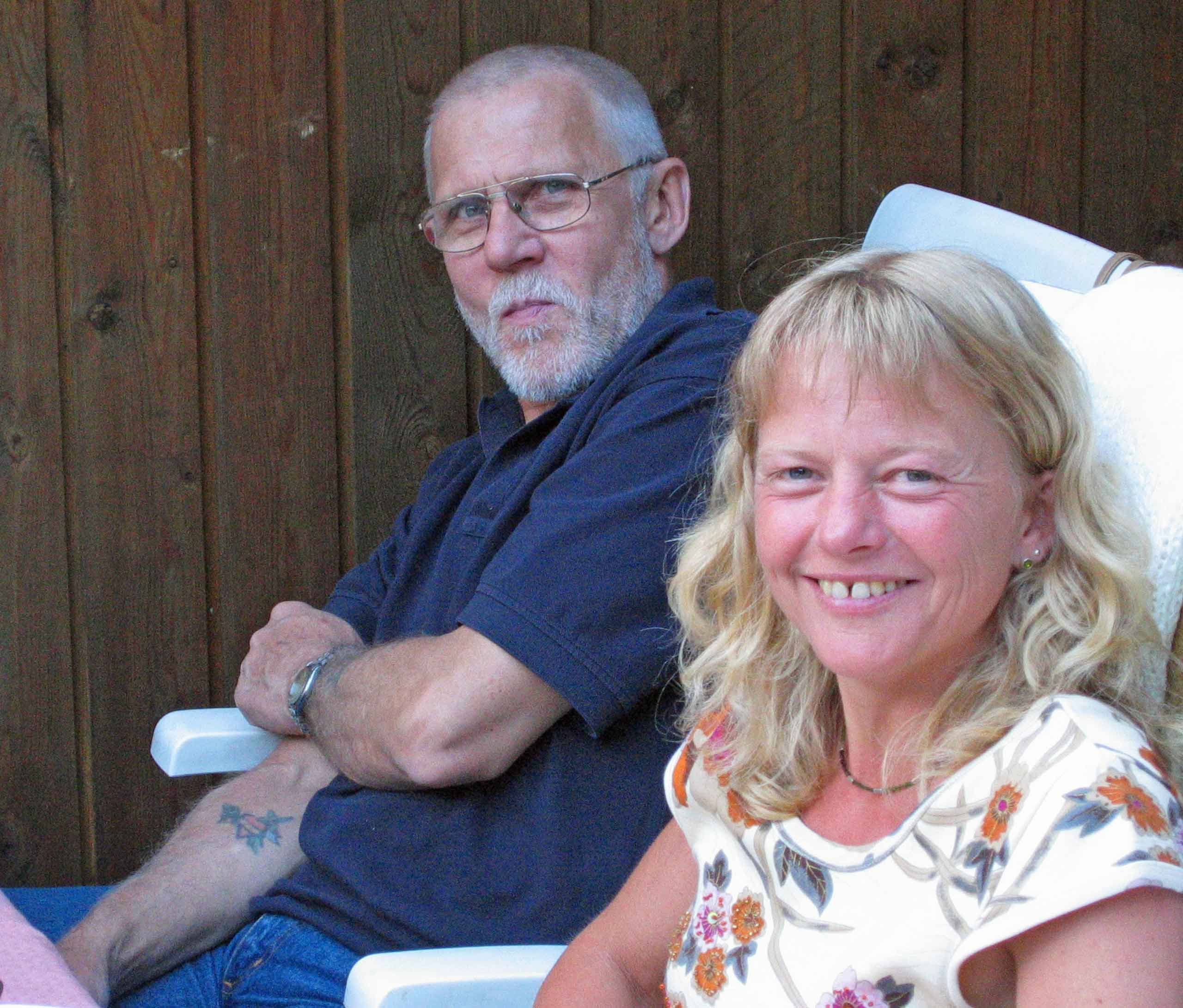 Conny og Knud på terrassen