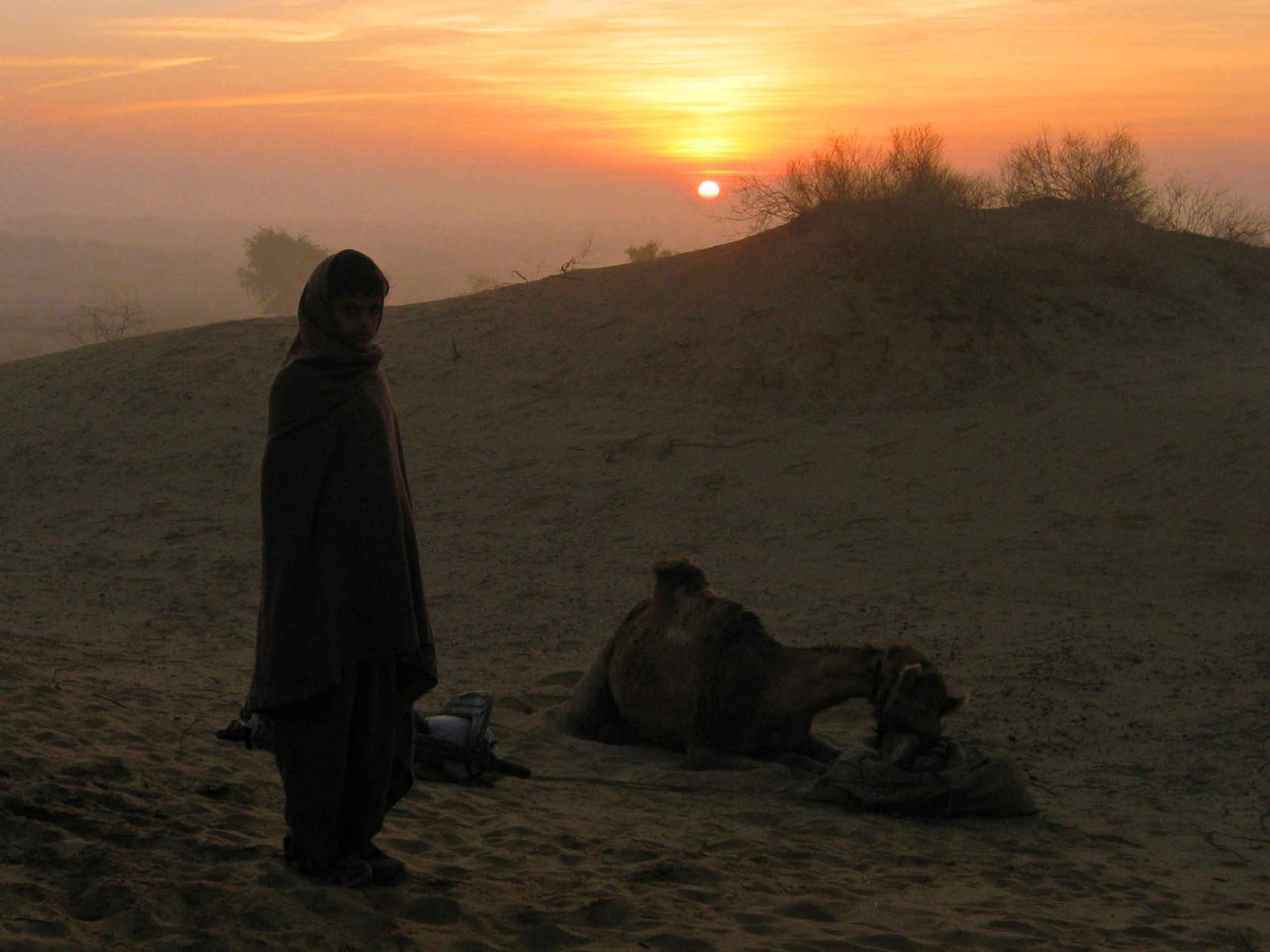 Solnedgang over Rajasthan