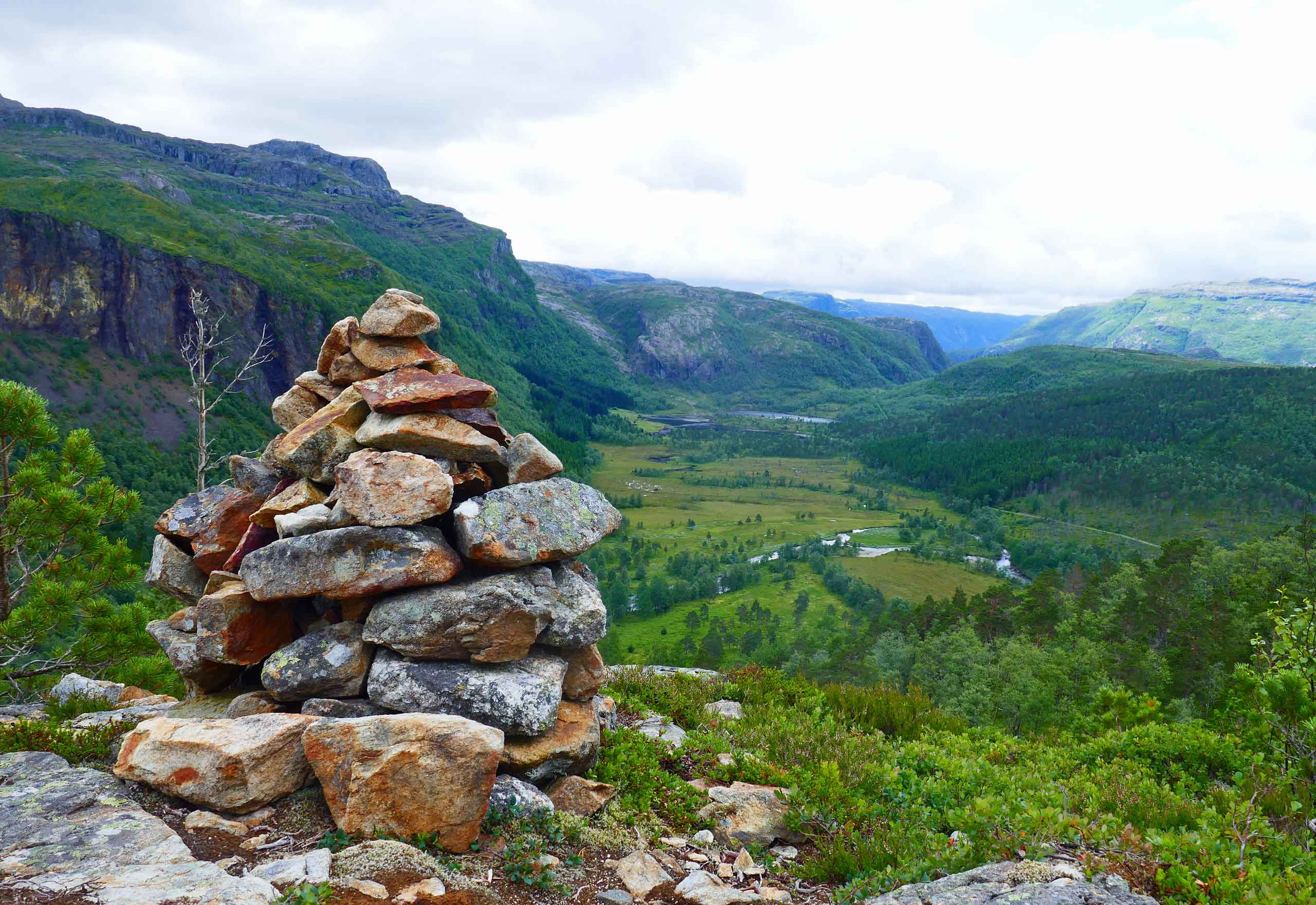 Stendysse ved krater kanten
