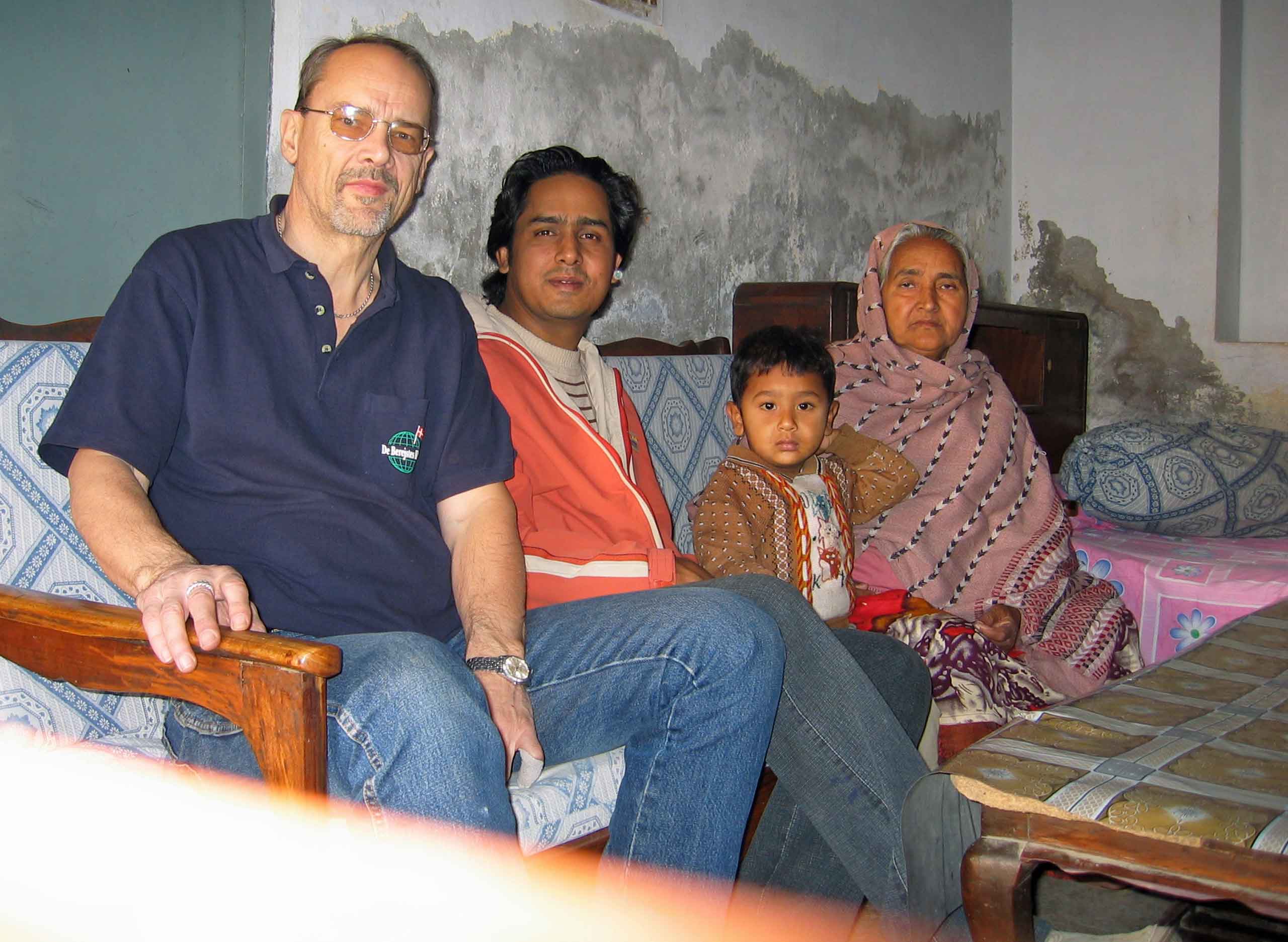 Her er sofaen, hvor jeg sov.